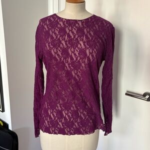 Hanky Panky purple lace top. Never worn, size XL.
